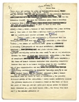 Fascinating Al Capp Typed Criticism of Television With Notes & Corrections in His Hand -- ''...their homes will be invaded by unwholesome, the fraudulent and the idiotic...''